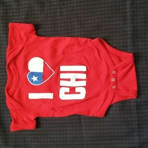 Outer Stuff, I ❤️ Chi, Chicago, red white and blue onsie, unisex, size 12 months